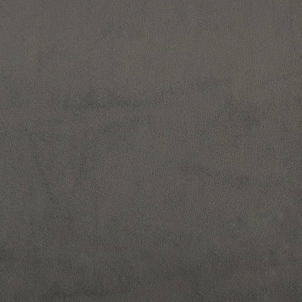vidaXL Κεφαλάρι με Πτερύγια Σκούρο Γκρι 93 x 23 x 118/128εκ.Βελούδινο