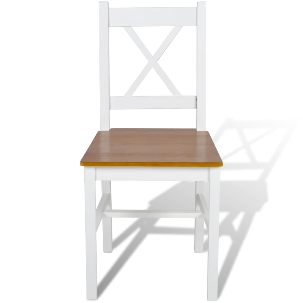 vidaXL Καρέκλες Τραπεζαρίας 6 τεμ. Λευκές από Ξύλο Πεύκου