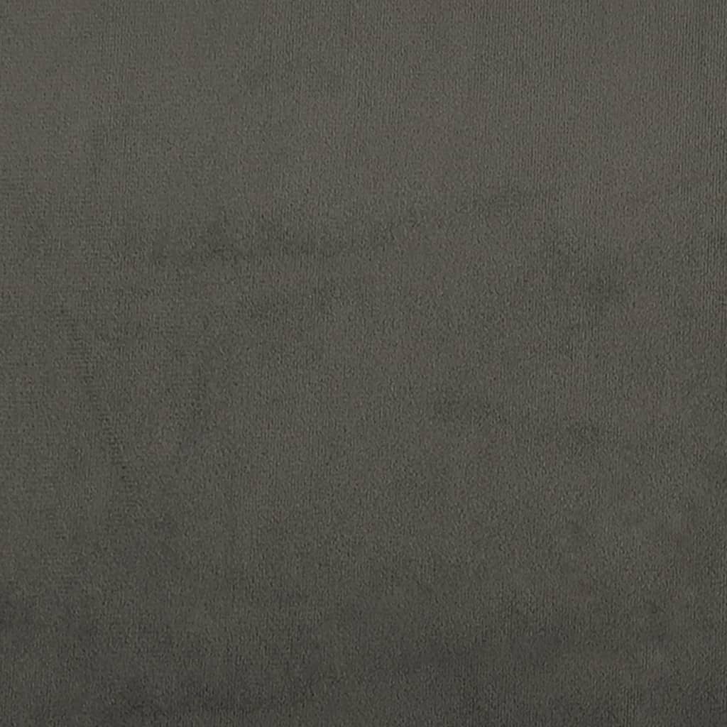 vidaXL Κρεβάτι Boxspring με Στρώμα Σκούρο Γκρι 120x190 εκ. Βελούδινο