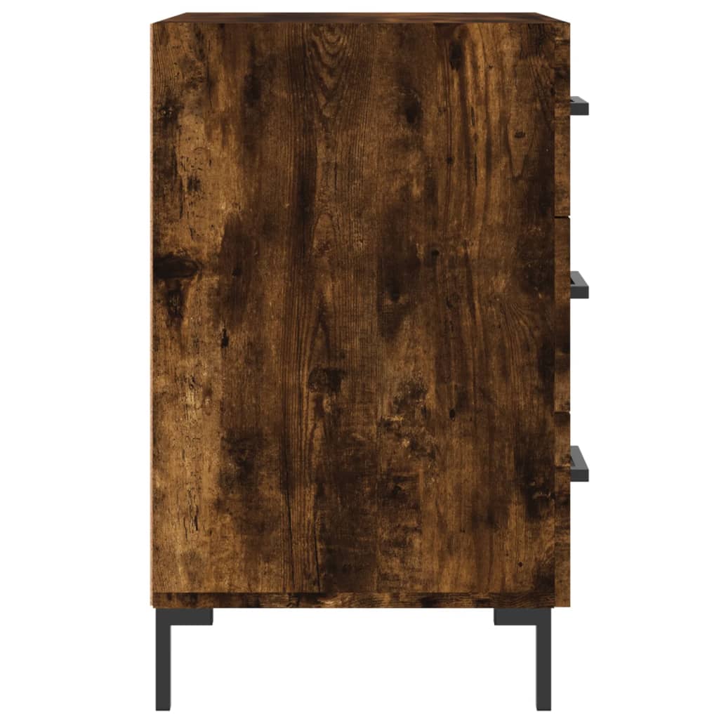 vidaXL Κομοδίνο Καπνιστή Δρυς 40 x 40 x 66 εκ. από Επεξεργασμένο Ξύλο