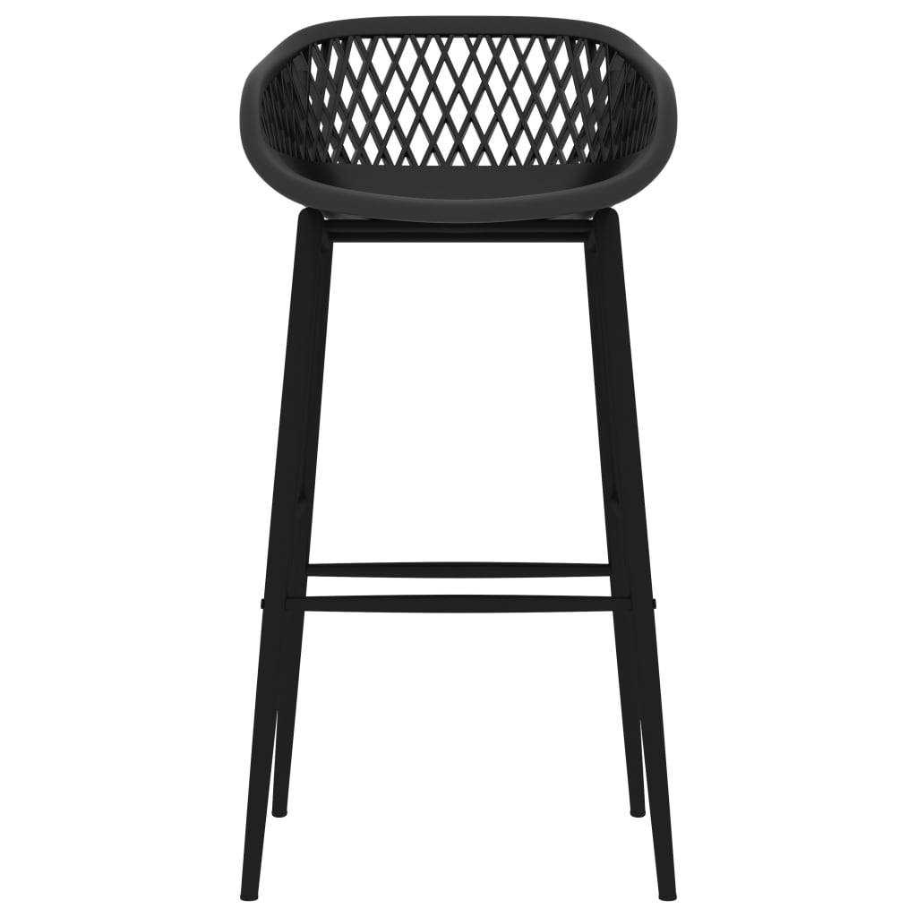 vidaXL Καρέκλες Μπαρ 2 τεμ. Μαύρες