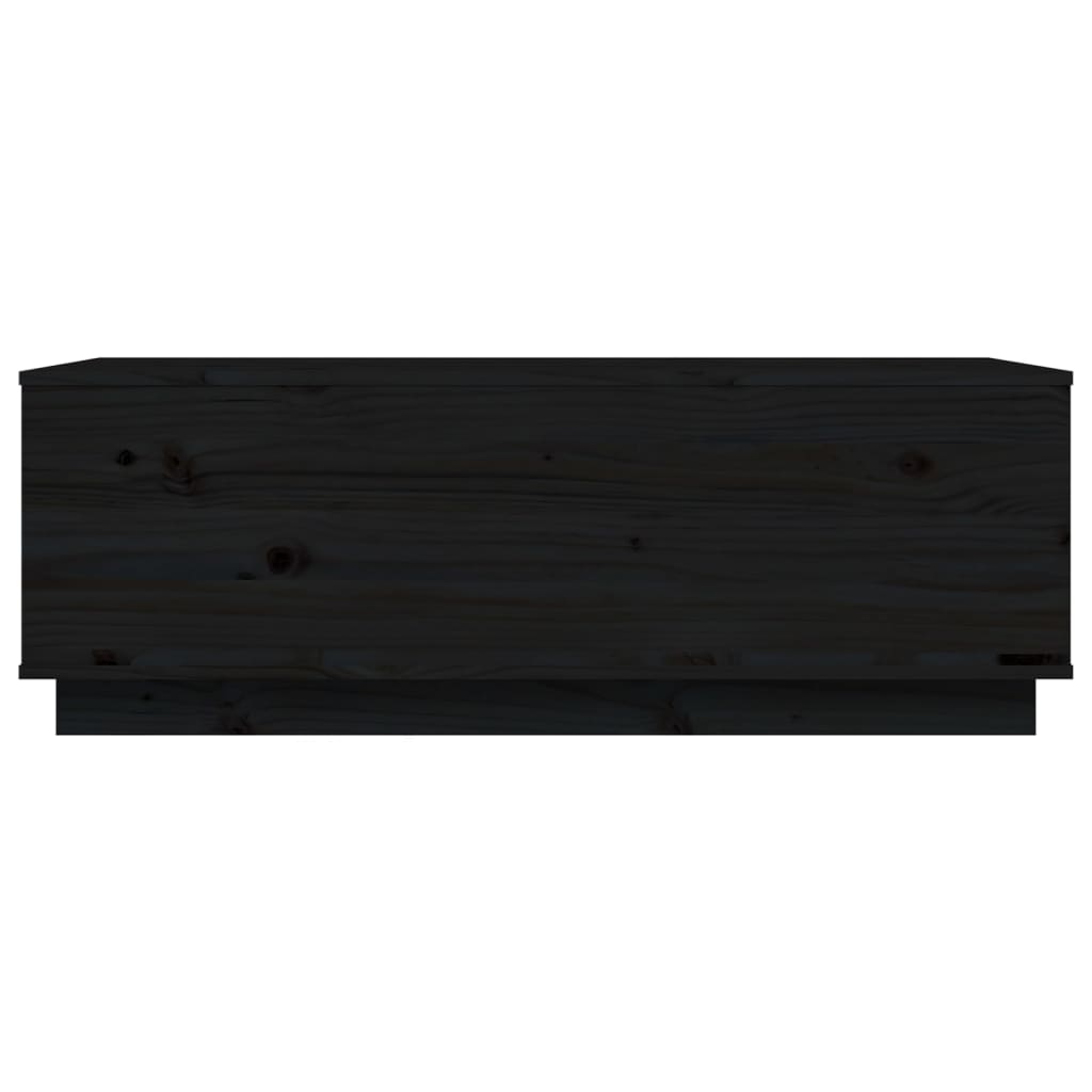vidaXL Τραπεζάκι Σαλονιού Μαύρο 100x50x35 εκ. από Μασίφ Ξύλο Πεύκου