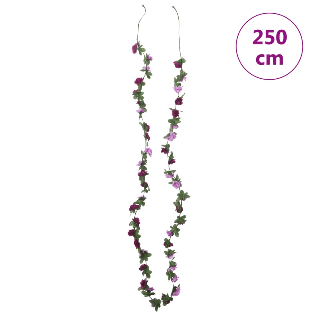 vidaXL Γιρλάντες Λουλουδιών Τεχνητές 6 τεμ. Spring Light Purple 250 εκ