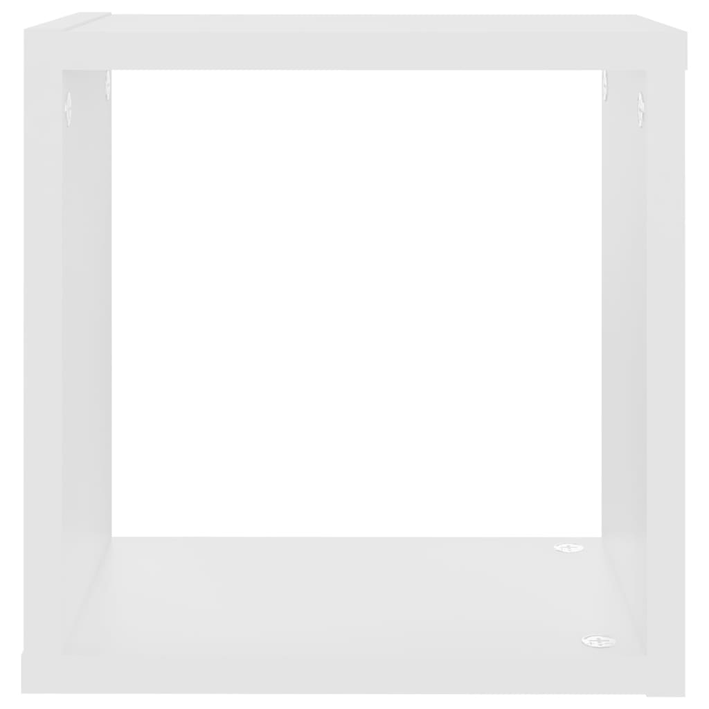 vidaXL Ράφια Κύβοι Τοίχου 2 τεμ. Λευκά 26 x 15 x 26 εκ.