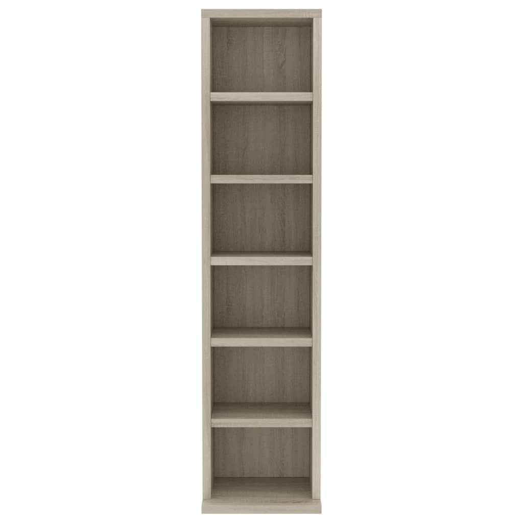 vidaXL Έπιπλο για CD Sonoma Δρυς 21 x 20 x 88 εκ. Επεξεργασμένο Ξύλο