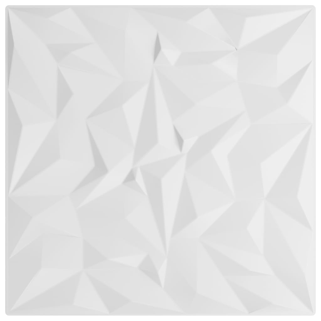 vidaXL Πάνελ Τοίχου 24 Τεμ. Λευκά Σχ. Αμέθυστου 50x50 εκ. 6 μ² από EPS