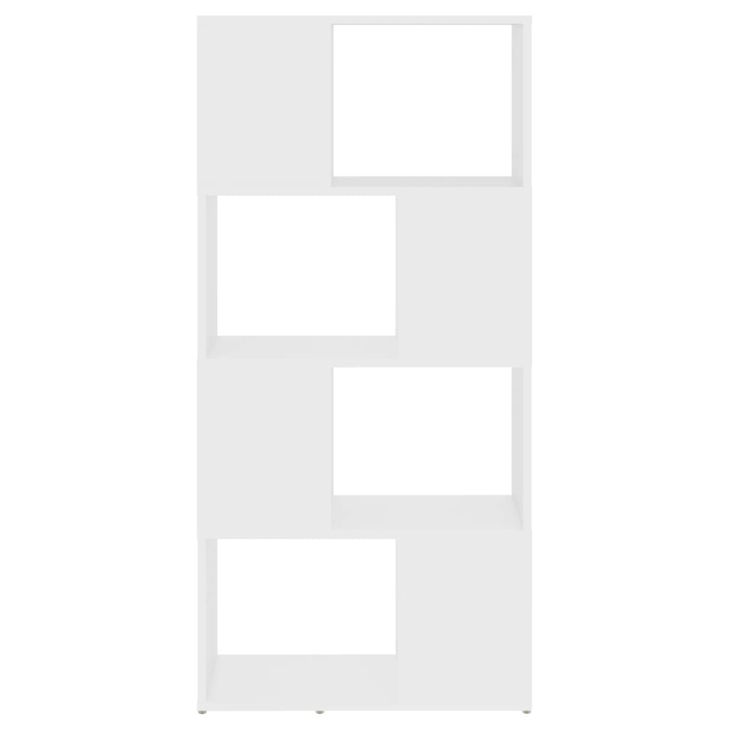 vidaXL Βιβλιοθήκη/Διαχωριστικό Χώρου Λευκό 60x24x124,5 εκ. Μοριοσανίδα