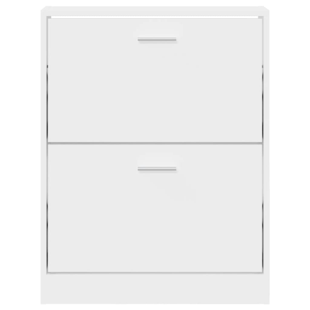 vidaXL Παπουτσοθήκη Λευκή 59 x 17 x 81 εκ. από Επεξεργασμένο Ξύλο