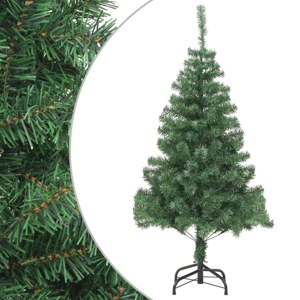 vidaXL Χριστουγεννιάτικο Δέντρο Τεχνητό 910 Κλαδιά 210 εκ. Ατσαλ. Βάση