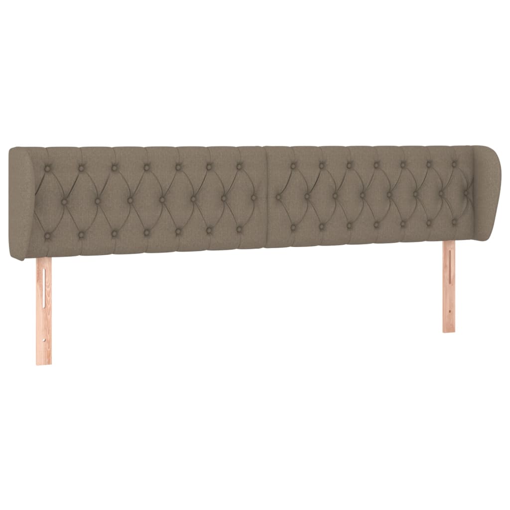 vidaXL Κεφαλάρι με Πτερύγια Taupe 203 x 23 x 78/88 εκ. Υφασμάτινο