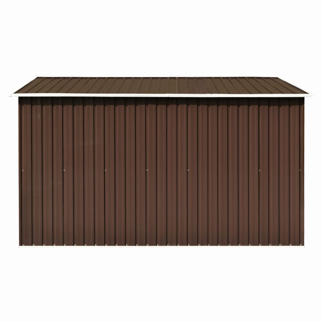 vidaXL Αποθήκη Κήπου Καφέ 257 x 298 x 178 εκ. από Μέταλλο