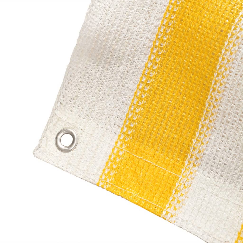 vidaXL Διαχωριστικό Βεράντας Κίτρινο και Λευκό 75 x 600 εκ. από HDPE