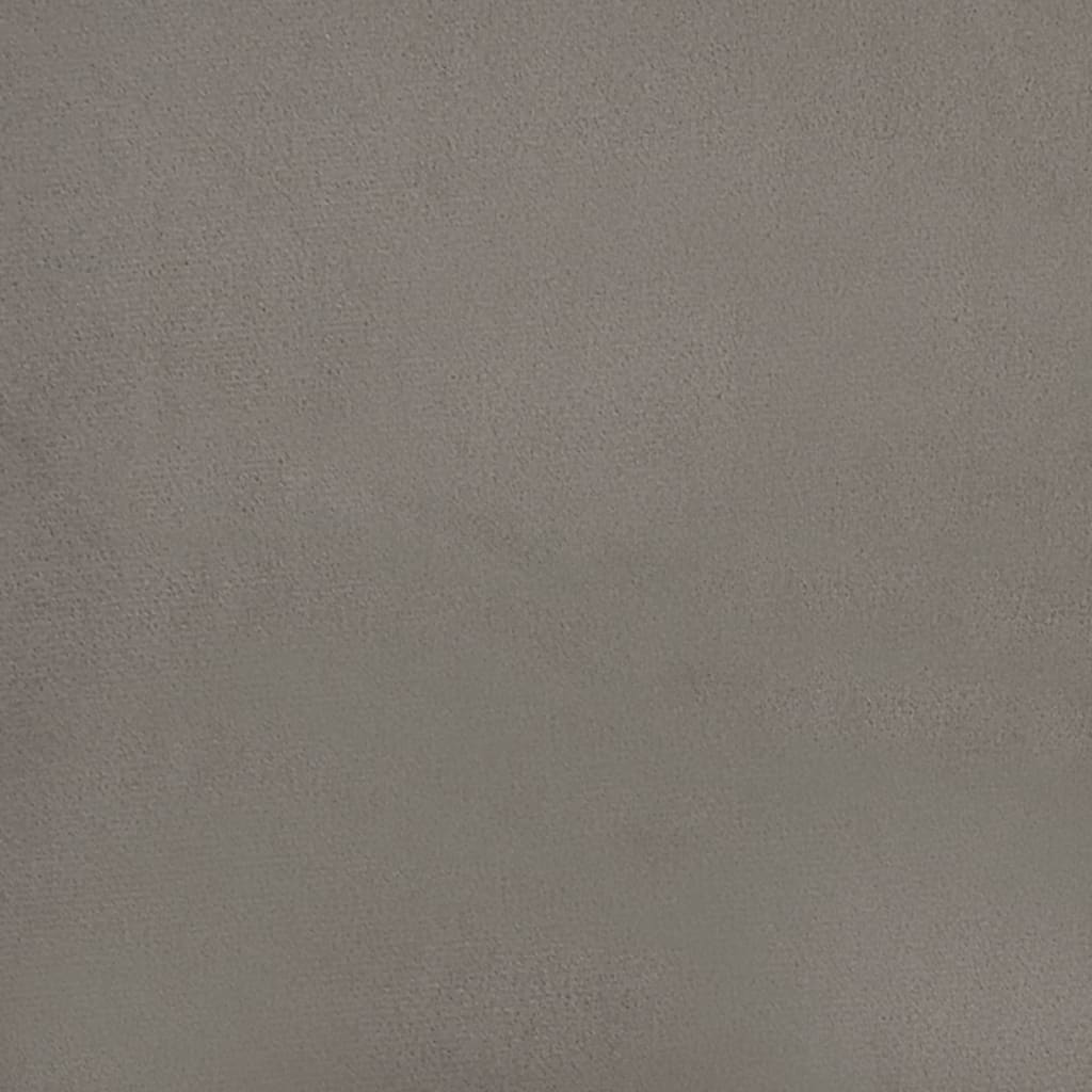 vidaXL Καναπές Τριθέσιος Αν. Γκρι 210 εκ. Βελούδινος με Μαξιλάρια