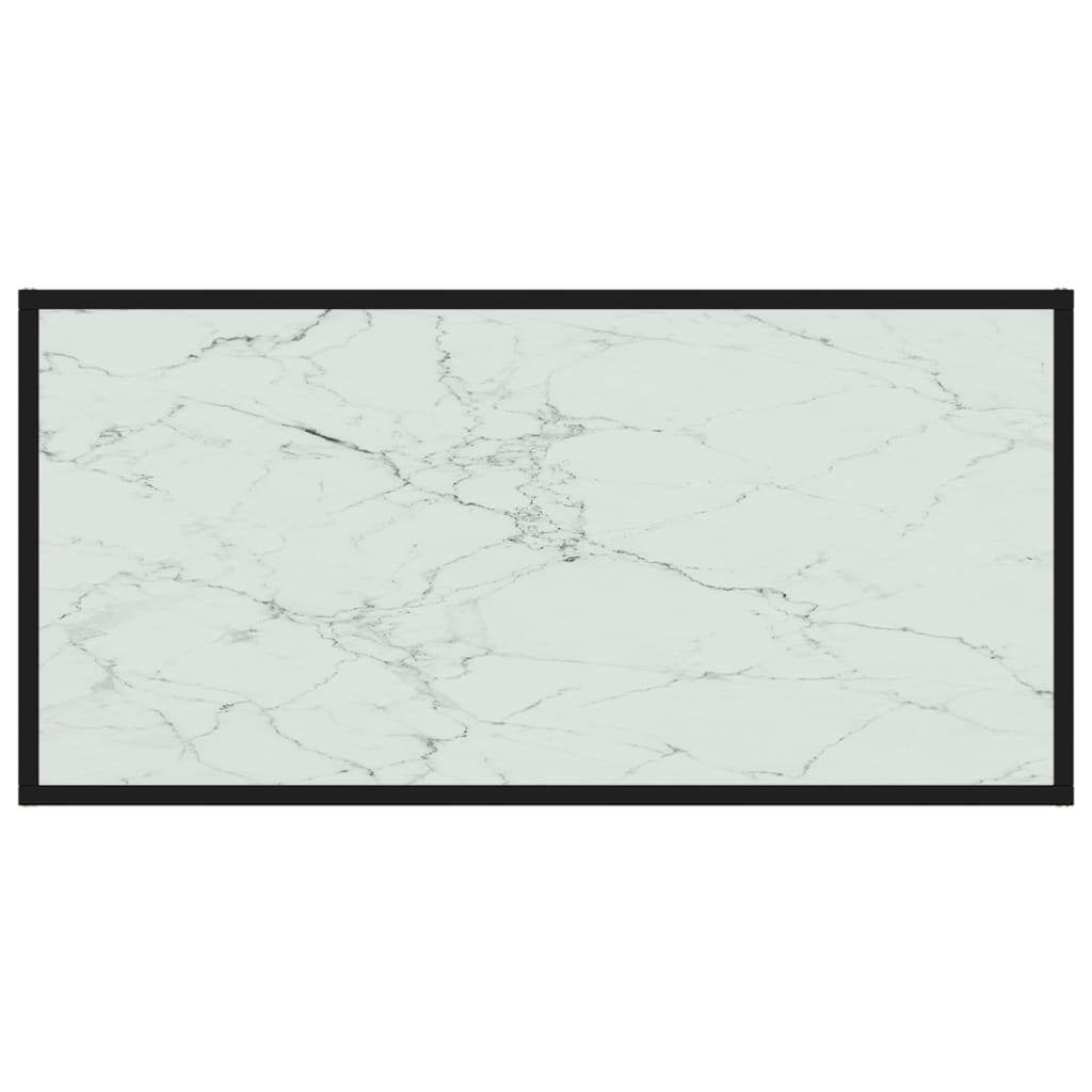 vidaXL Τραπεζάκι Σαλονιού Λευκό 100 x 50 x 35 εκ. από Ψημένο Γυαλί