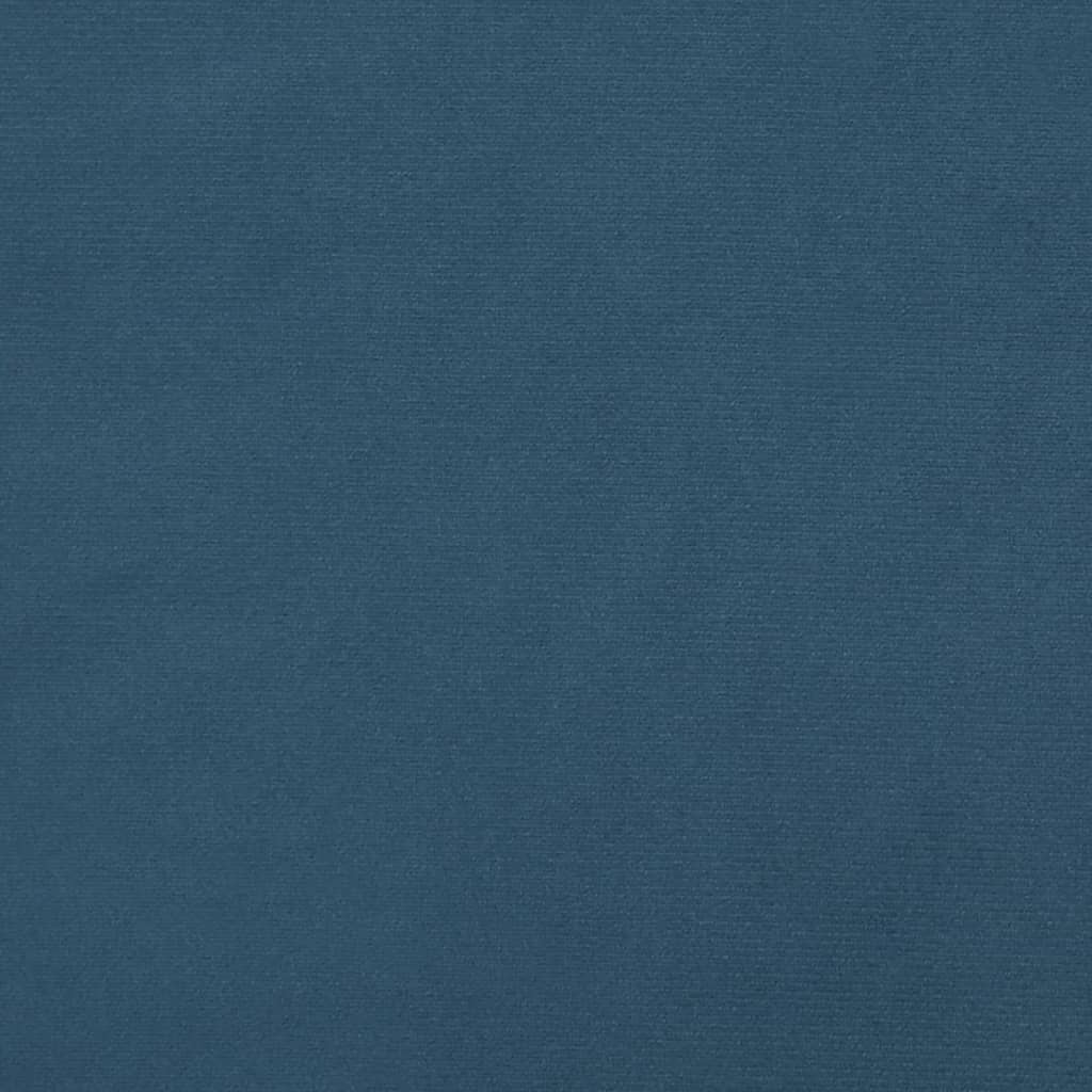 vidaXL Κρεβάτι Boxspring με Στρώμα Σκούρο Μπλε 120x190 εκ. Βελούδινο