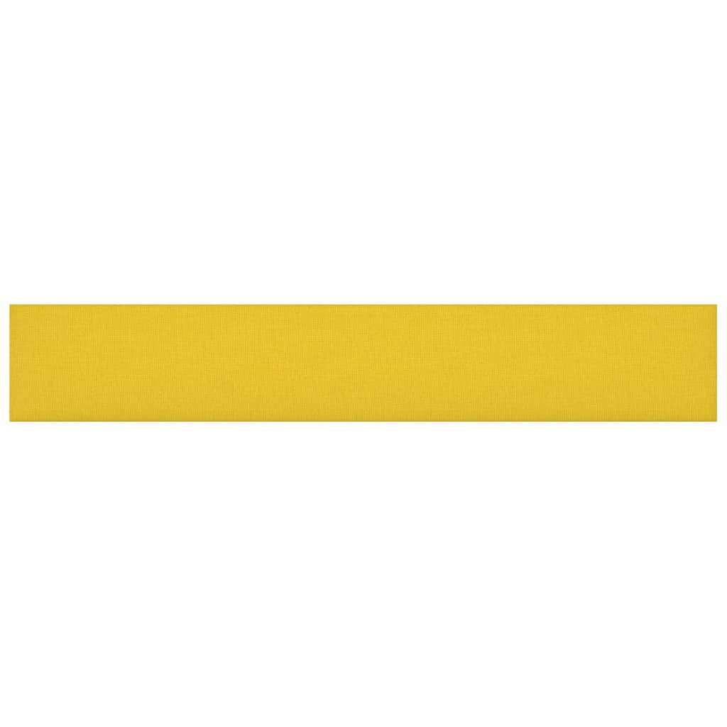 vidaXL Πάνελ Τοίχου 12 τεμ. Ανοιχτό Κίτρινα 90x15εκ. 1,62μ² Υφασμάτινα