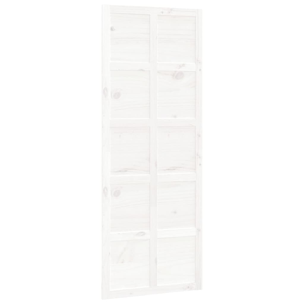 vidaXL Πόρτα Αχυρώνα Λευκή 80x1,8x214 εκ. από Μασίφ Ξύλο Πεύκου