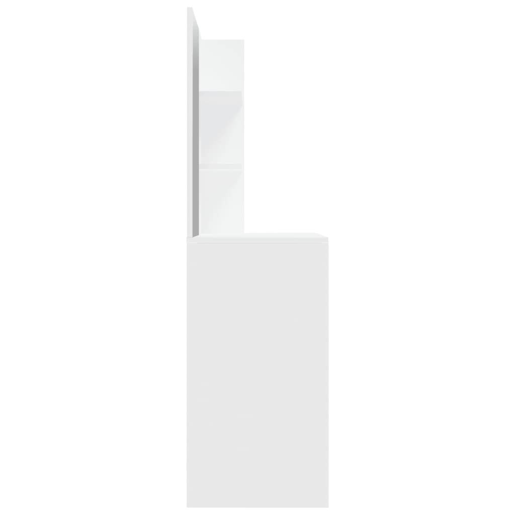 vidaXL Μπουντουάρ με Καθρέφτη Λευκό 74,5 x 40 x 141 εκ.