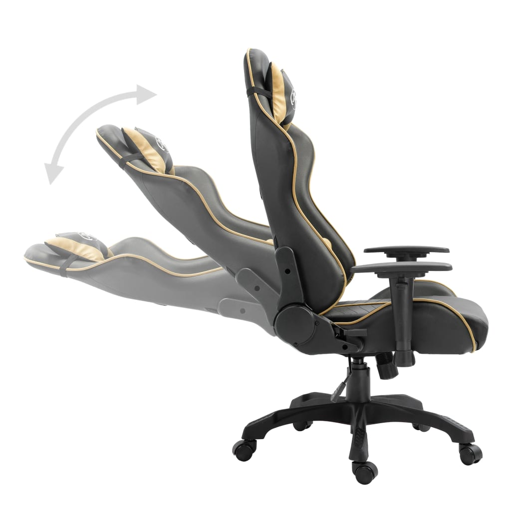 vidaXL Καρέκλα Gaming Χρυσή από Συνθετικό Δέρμα