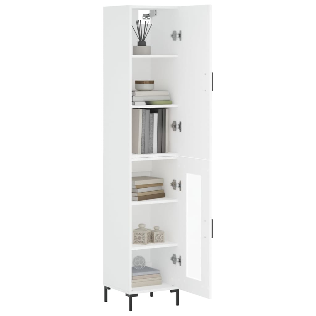 vidaXL Ντουλάπι Λευκός 34,5 x 34 x 180 εκ. από Επεξεργασμένο Ξύλο