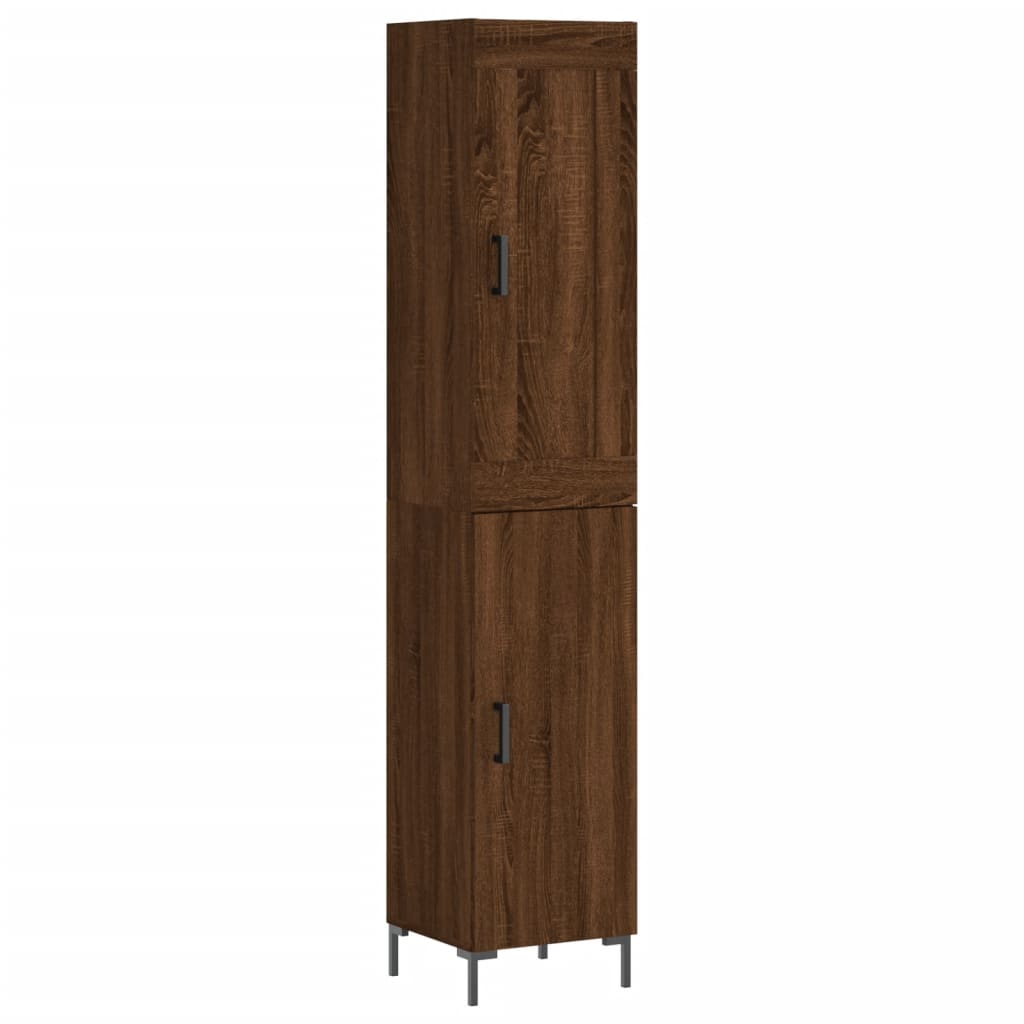 vidaXL Ντουλάπι Καφέ Δρυς 34,5 x 34 x 180 εκ. από Επεξεργασμένο Ξύλο