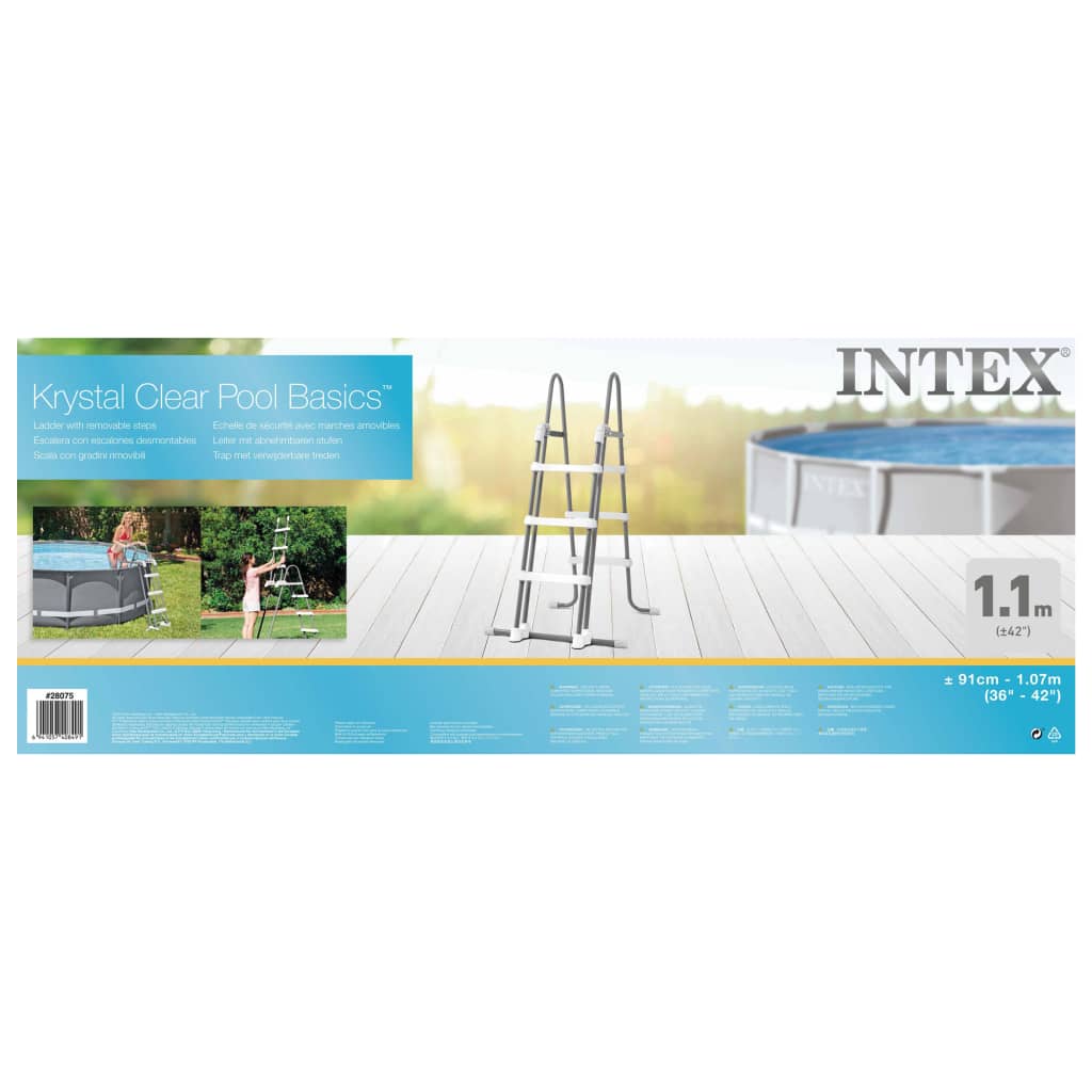 Intex Σκάλα Ασφαλείας 3 Σκαλοπατιών 91 - 107 εκ.