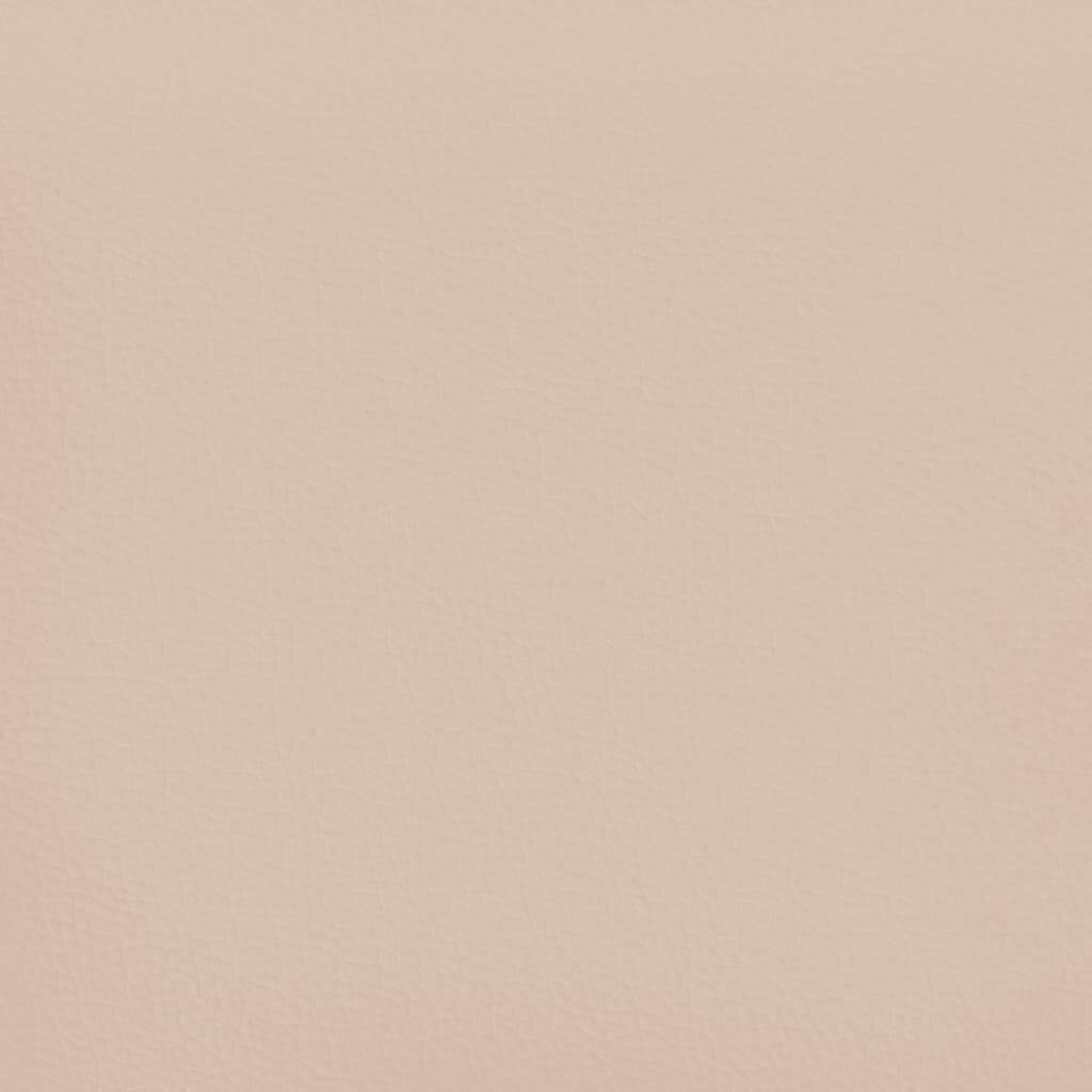 vidaXL Κεφαλάρι με Πτερύγια Καπουτσίνο 183x16x118/128 εκ. Συνθ. Δέρμα