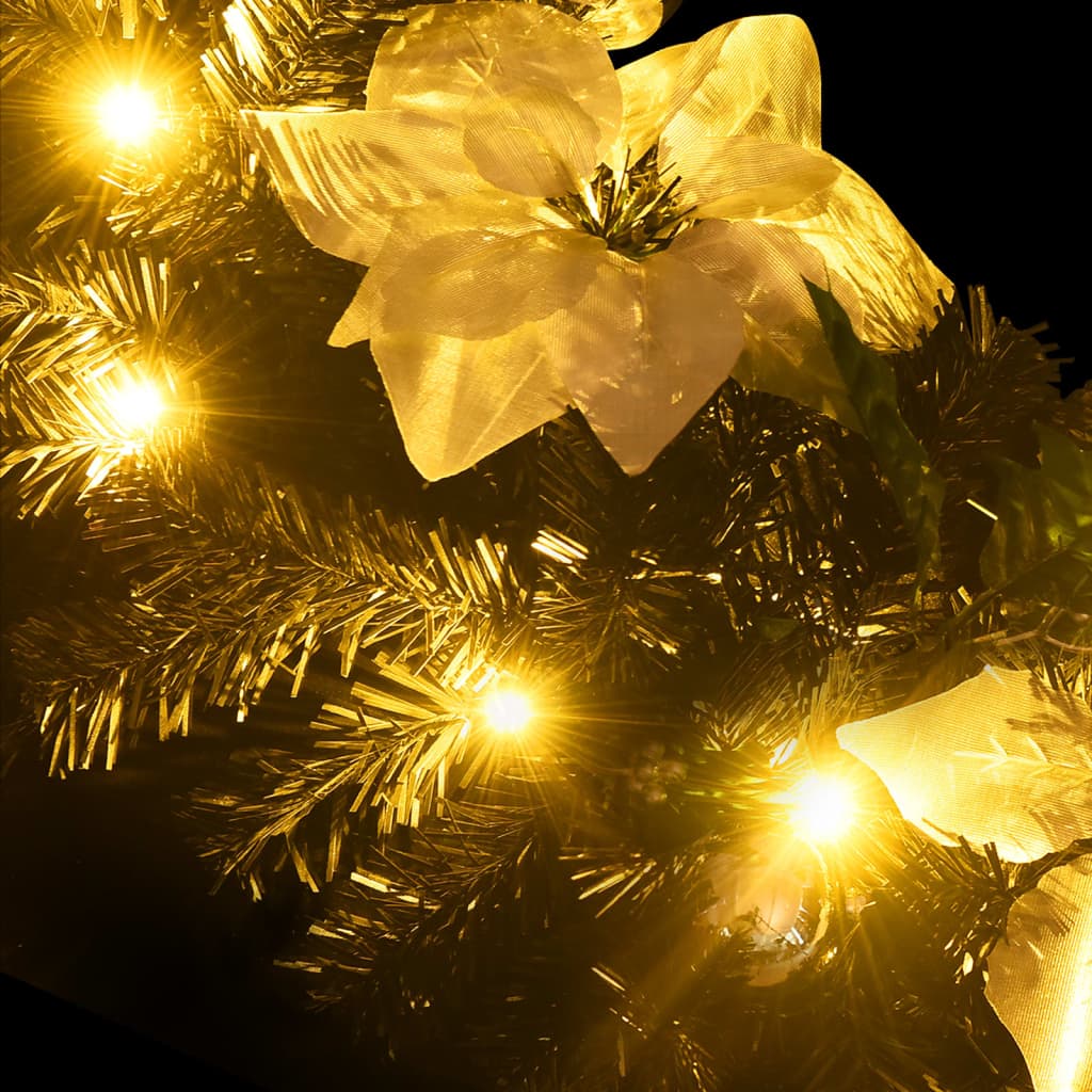 vidaXL Γιρλάντα Χριστουγεννιάτικη με Λαμπάκια LED Μαύρη 2,7 μ. PVC