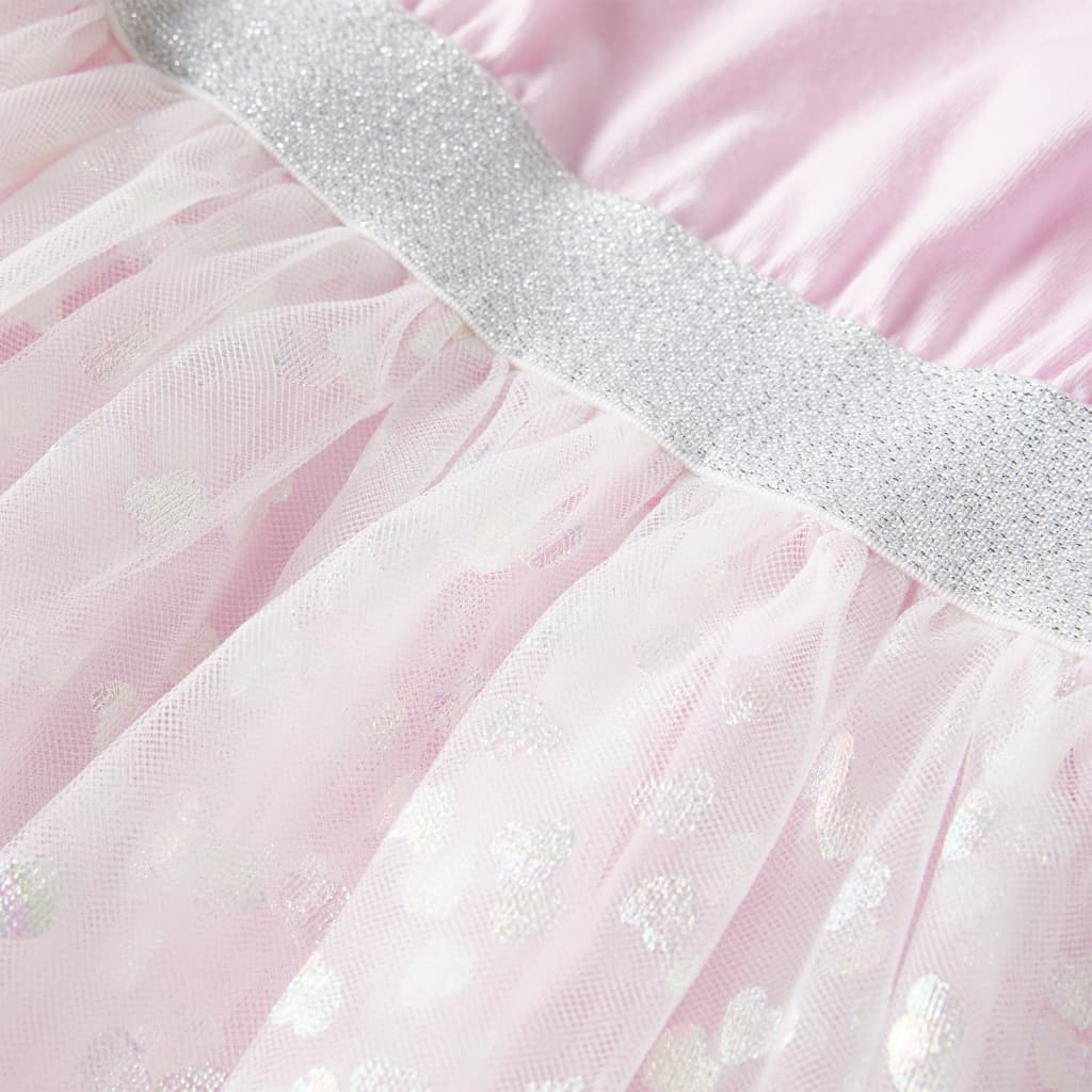Φόρεμα Παιδικό με Βολάν Ανοιχτό Ροζ 92