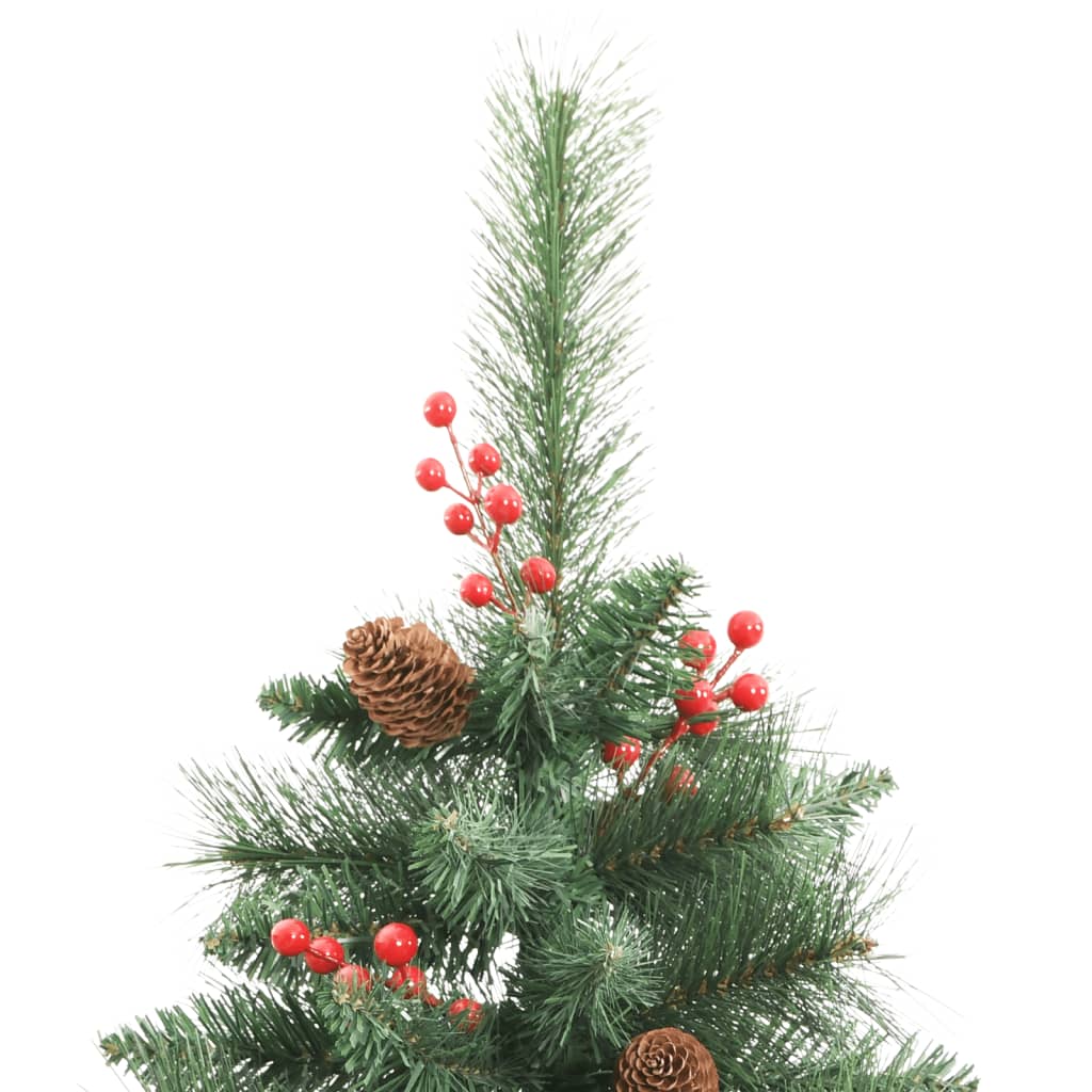 vidaXL Χριστουγεννιάτικο Δέντρο Τεχν. Αρθρωτό Κουκουνάρια/Μούρα 210 εκ