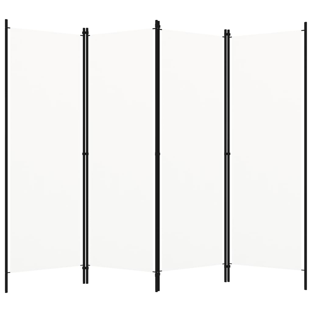 vidaXL Διαχωριστικό Δωματίου με 4 Πάνελ Λευκό 200 x 180 εκ.