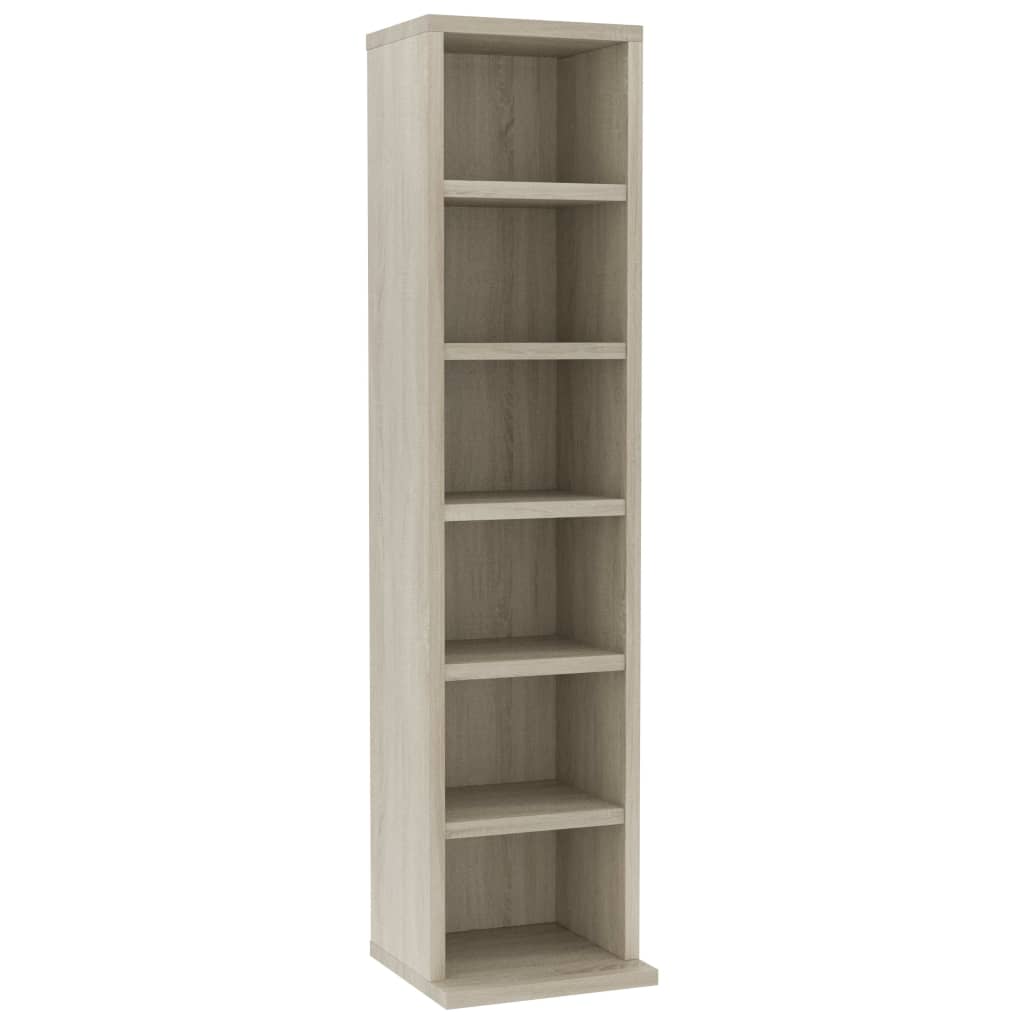 vidaXL Έπιπλο για CD Sonoma Δρυς 21 x 20 x 88 εκ. Επεξεργασμένο Ξύλο