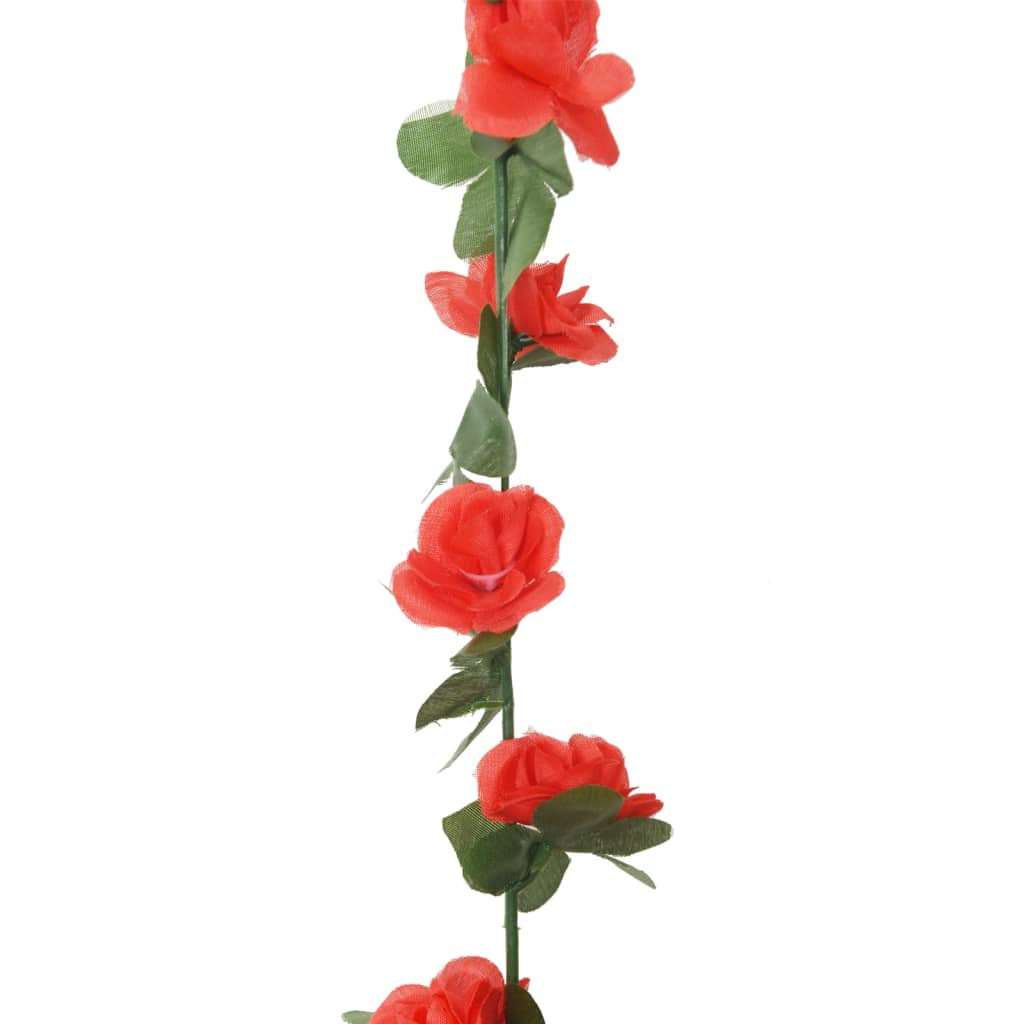 vidaXL Γιρλάντες Λουλουδιών Τεχνητές 6 τεμ. Spring Red 250 εκ.