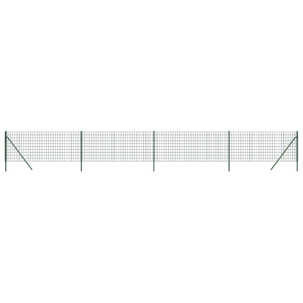 vidaXL Συρματόπλεγμα Περίφραξης Πράσινο 0,8x10 μ. Γαλβανισμένο Ατσάλι