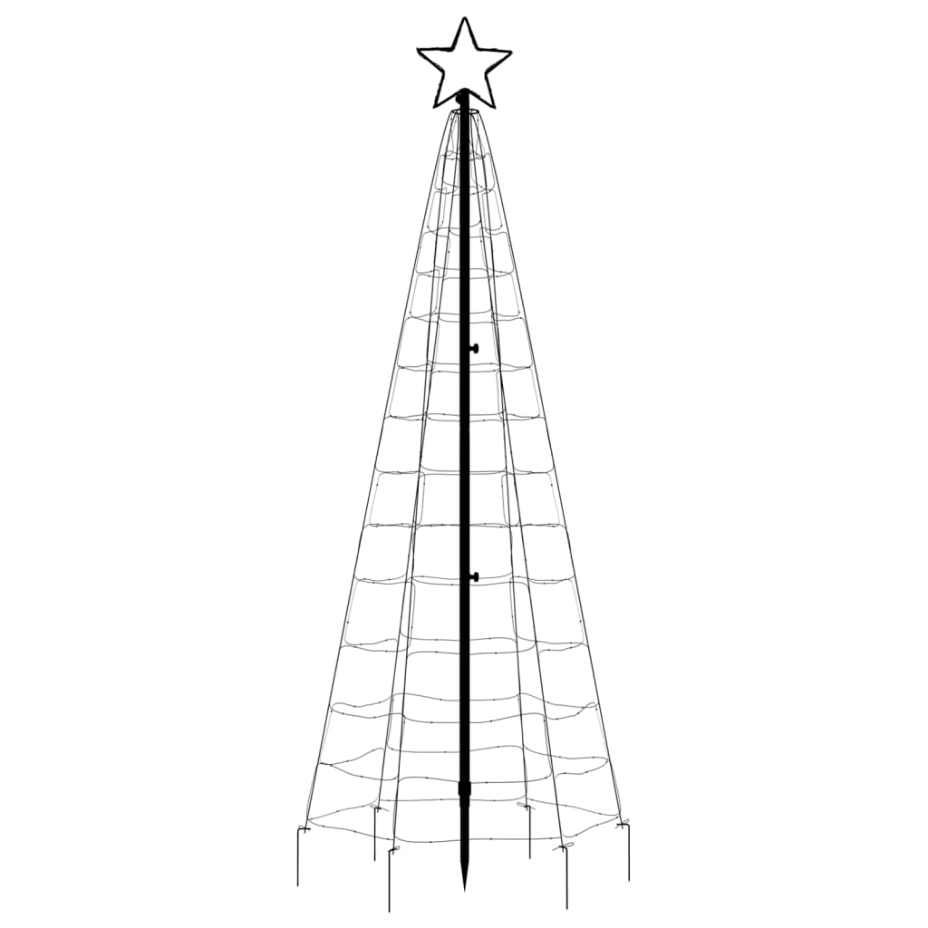 vidaXL Φωτιστικό Χριστουγ. Δέντρο Ακίδες 220 LED Ψυχρό Λευκό 180 εκ.