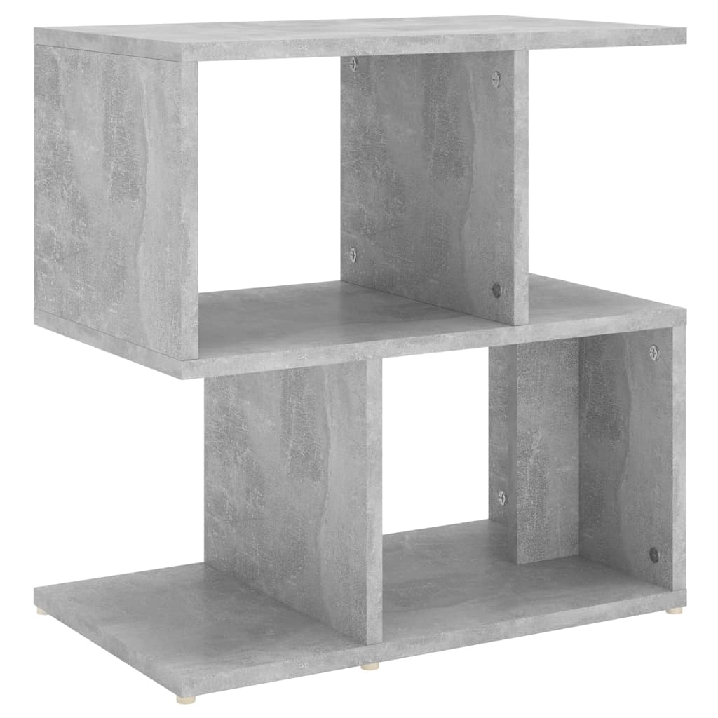 vidaXL Κομοδίνο Γκρι Σκυροδέματος 50 x 30 x 51,5 εκ. από Επεξ. Ξύλο
