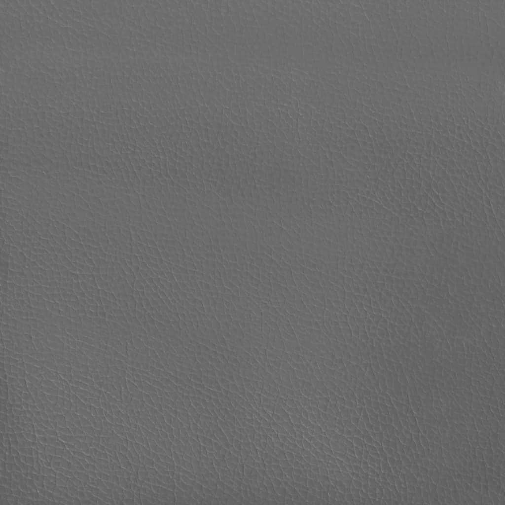vidaXL Κεφαλάρι με Πτερύγια Γκρι 183x23x118/128 εκ.Συνθετικό Δέρμα