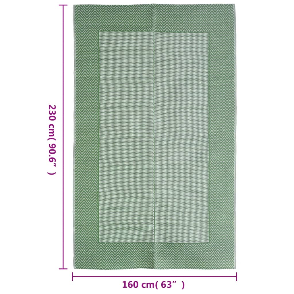 vidaXL Χαλί Εξωτερικού Χώρου Πράσινο 160 x 230 εκ. από Πολυπροπυλένιο