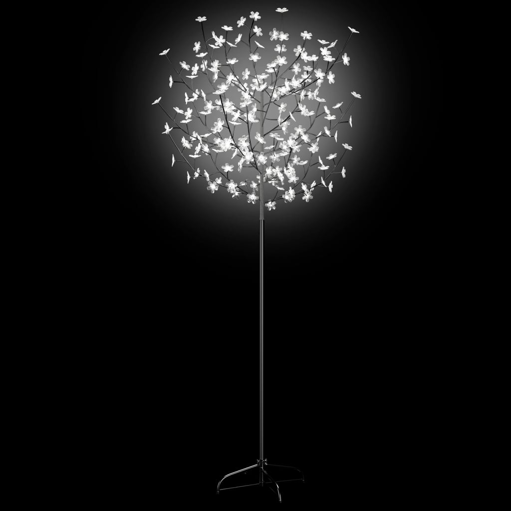 vidaXL Χριστουγεννιάτικο Δέντρο Κερασιά 200 LED Ψυχρό Λευκό Φως 180 εκ