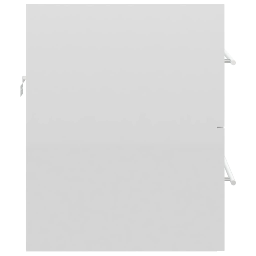 vidaXL Ντουλάπι Νιπτήρα Γυαλιστερό Λευκό 60x38,5x48 εκ. Μοριοσανίδα