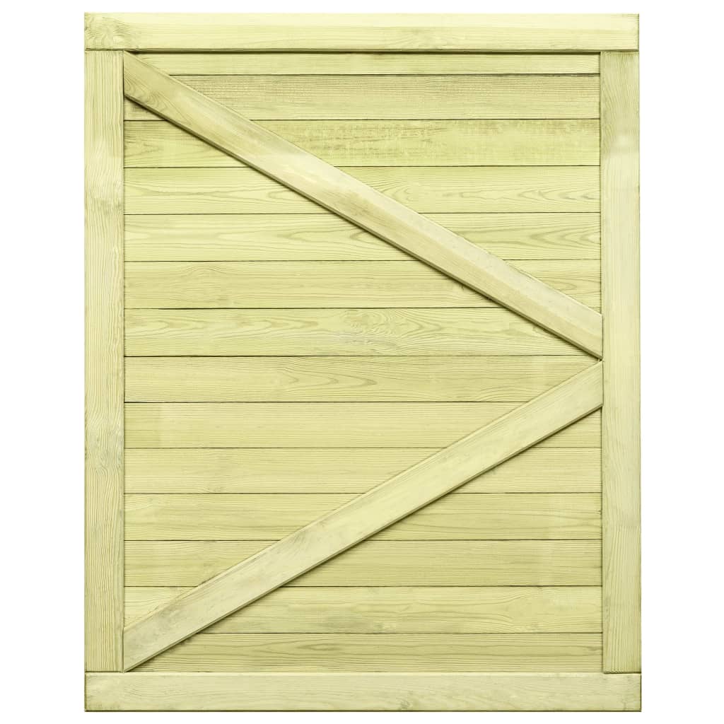 vidaXL Πόρτα Φράχτη 125 x 100 εκ. από Εμποτισμένο Ξύλο Πεύκου