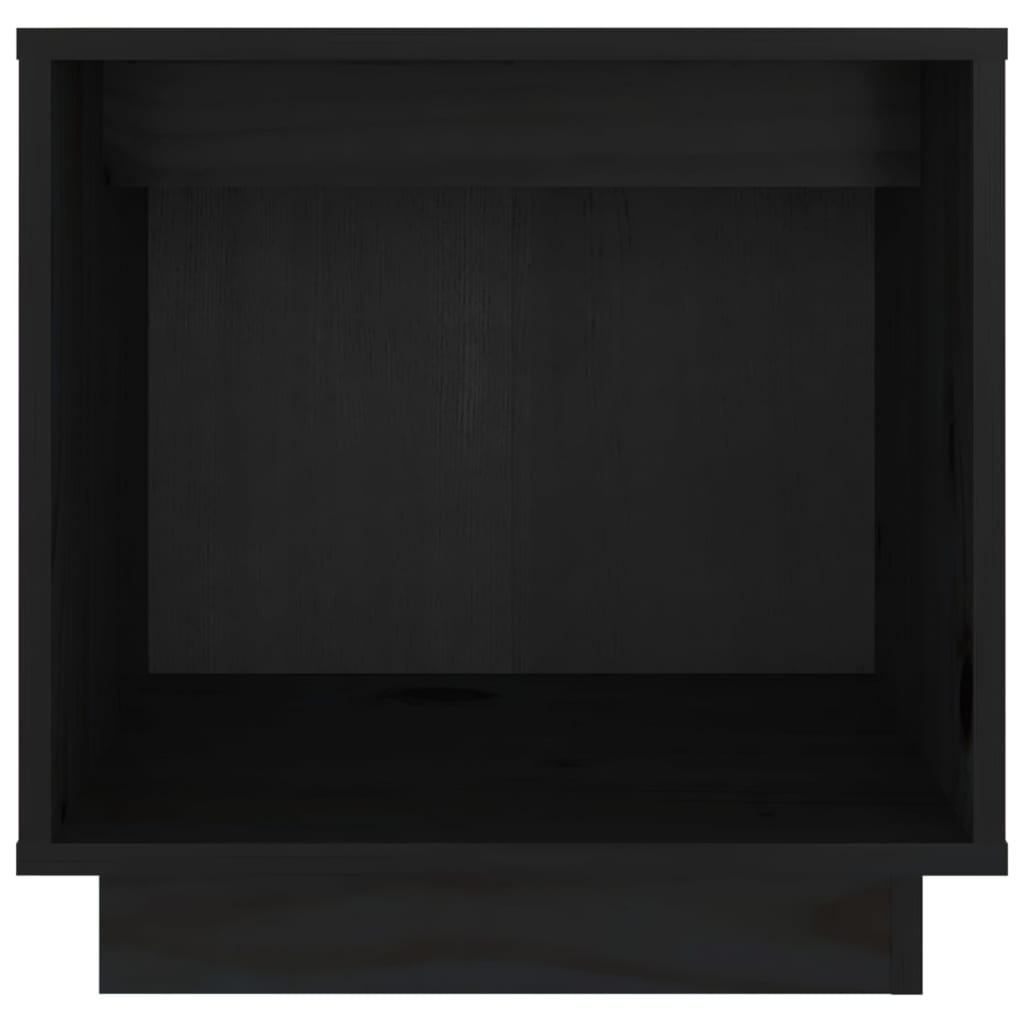 vidaXL Κομοδίνο Μαύρο 40 x 30 x 40 εκ. από Μασίφ Ξύλο Πεύκου