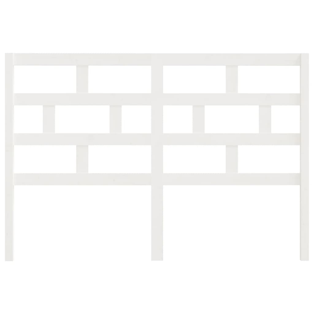 vidaXL Κεφαλάρι κρεβατιού Λευκό 156x4x100 εκ. από Μασίφ Ξύλο Πεύκου