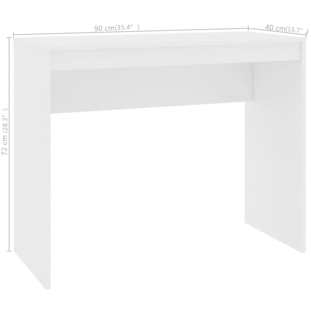 vidaXL Γραφείο Λευκό 90 x 40 x 70 εκ. από Επεξεργασμένο Ξύλο