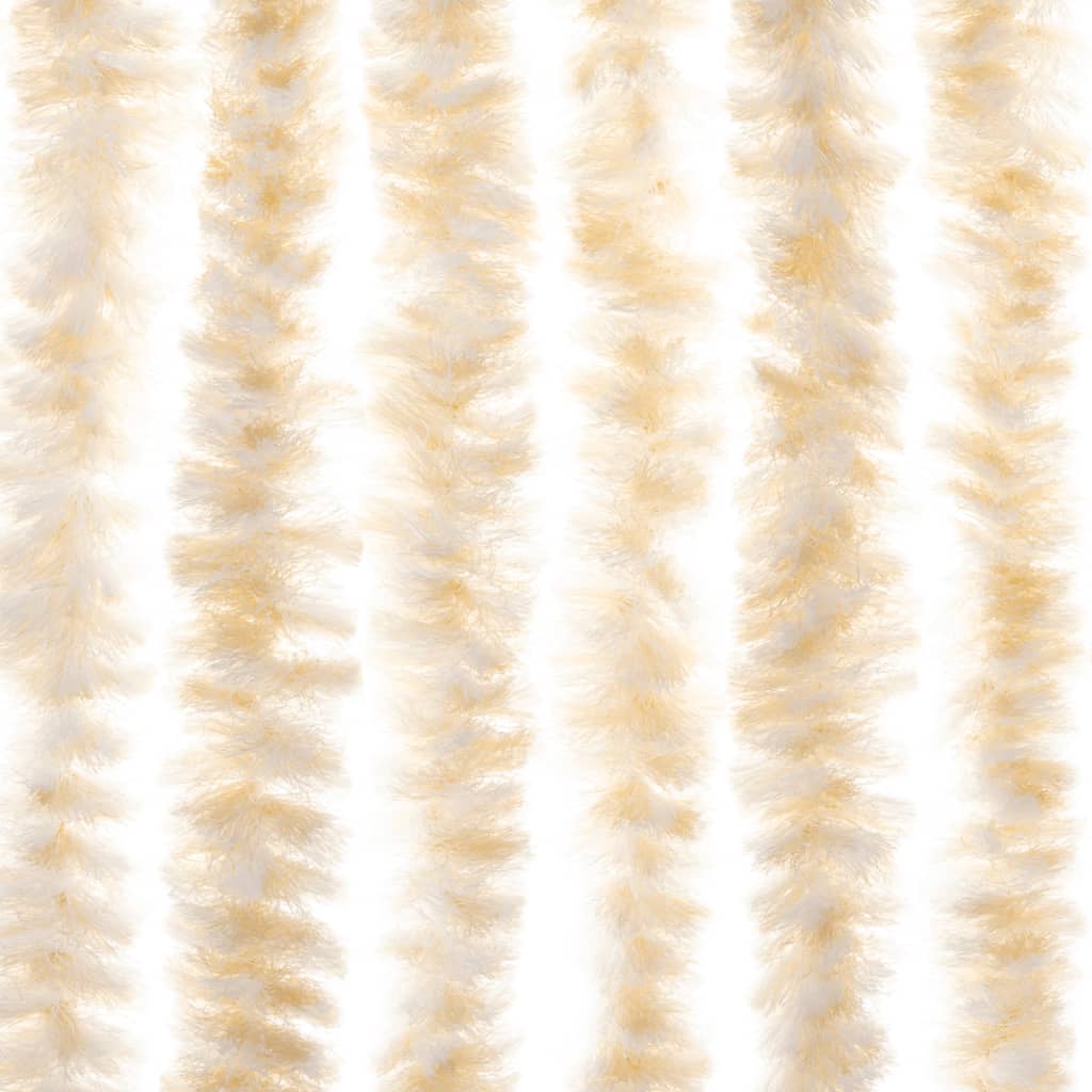 vidaXL Σήτα Εντόμων Μπεζ / Λευκό 90 x 200 εκ. από Σενίλ