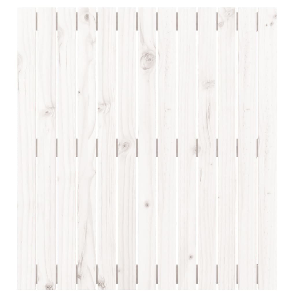 vidaXL Κεφαλάρι Τοίχου Λευκό 82,5x3x90 εκ. από Μασίφ Ξύλο Πεύκου