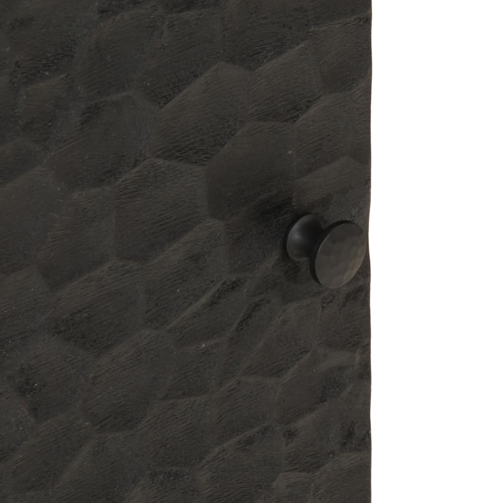 vidaXL Κομοδίνα 2 τεμ. Μαύρα 40 x 33 x 46 εκ. από Μασίφ Ξύλο Μάνγκο