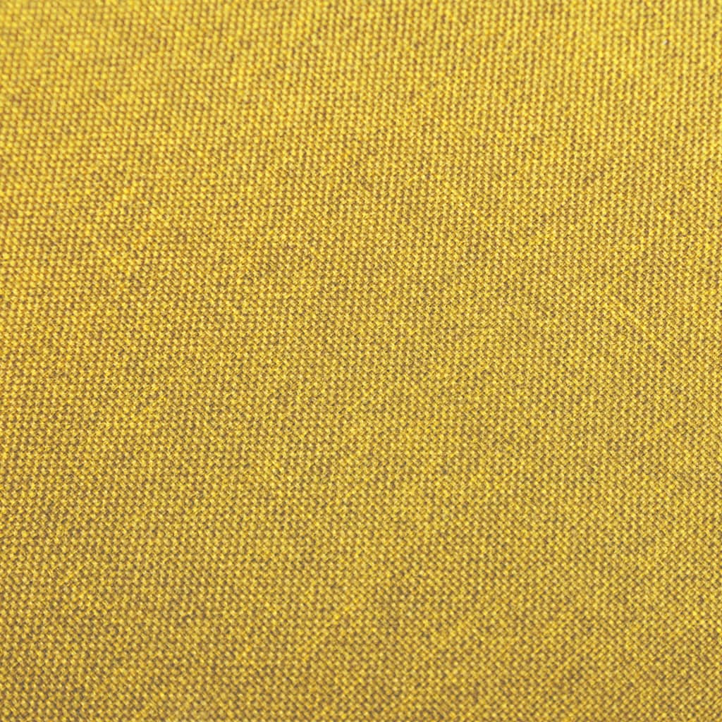 vidaXL Σκαμπό Μπαρ 2 τεμ. Κίτρινο Μουσταρδί Υφασμάτινα