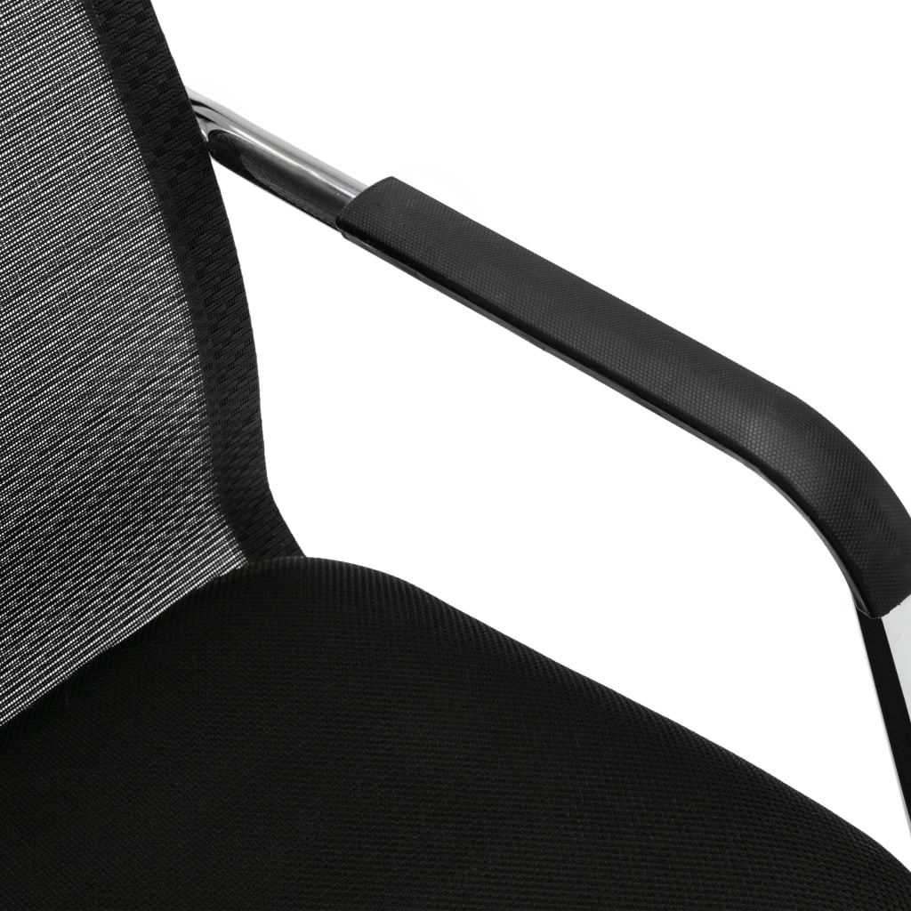 vidaXL Καρέκλα Γραφείου Μαύρη με Διχτυωτό Ύφασμα