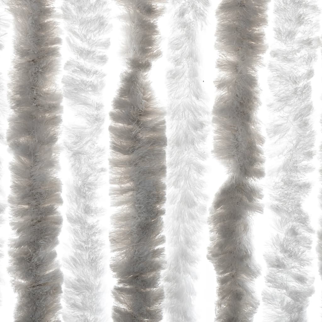 vidaXL Σήτα Εντόμων Ανοιχτό Γκρι / Λευκό 90 x 200 εκ. από Σενίλ